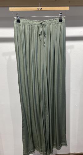 (w) Pant Satin green