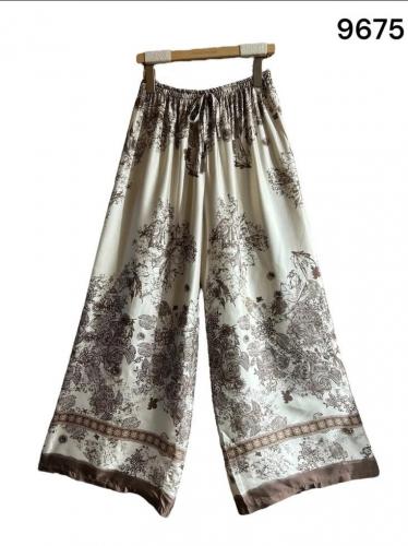 (w) Pant Silk brown/creme