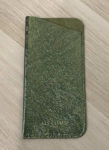 (w) Brillenetui glitzer olive