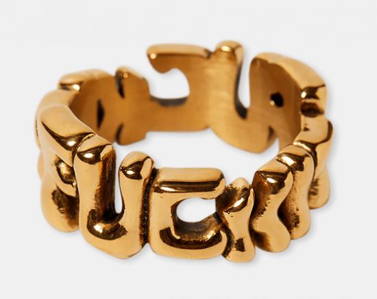 Ring Huf Fuck It Warped gold