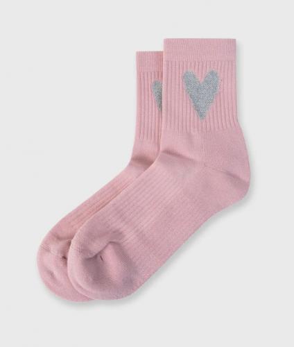 (w) Socks 10Days Heart bright raspberry