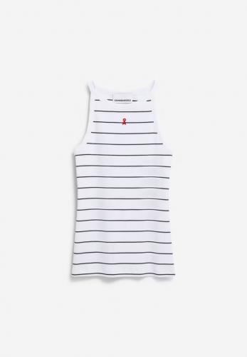 (w) Top Armedangels Kataalin Fine Stripes white