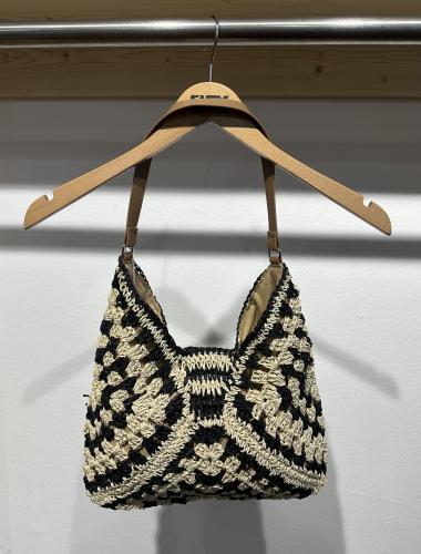 (w) Shoulderbag black creme