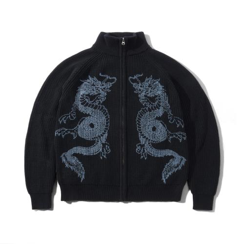  Knit Zipper Butter Goods Dragon black