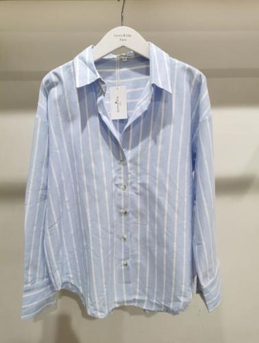 (w) Bluse N6244 skyblue