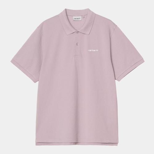 Polo Carhartt WIP Script Pique pink fog