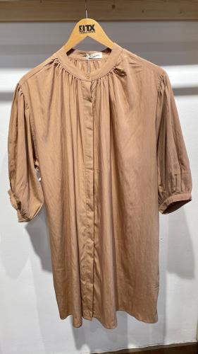 (w) Dress Button beige kurz