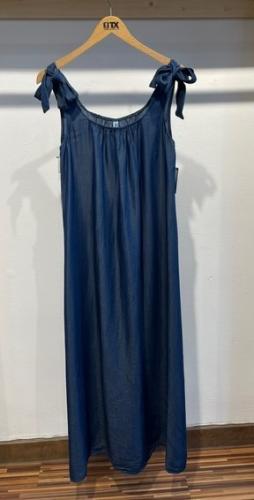 (w) Dress Shoulder Bow denim long