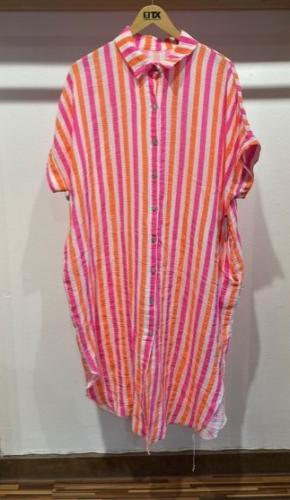 (w) Dress stripe neon button