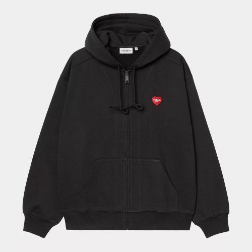Zip-Hooded Carhartt WIP Heart II Hartt black