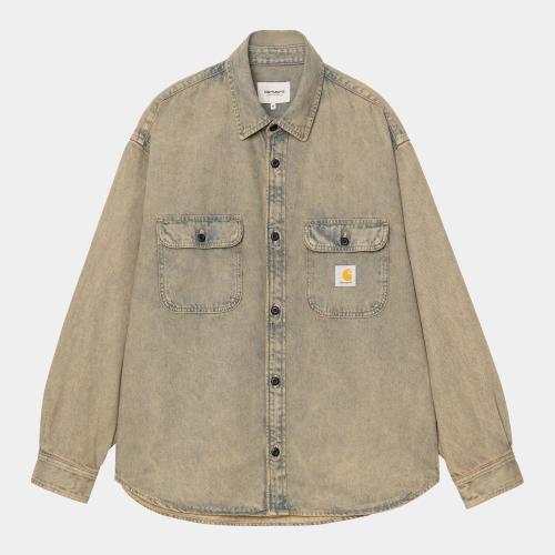 Jacke Carhartt WIP Tigan blue leather garment dyed