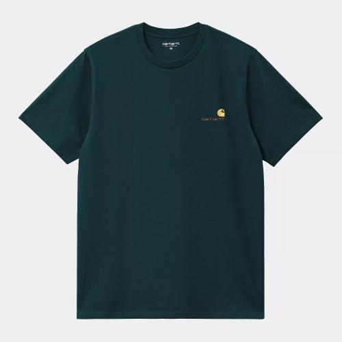 T-Shirt Carhartt WIP American Script deep lagoon