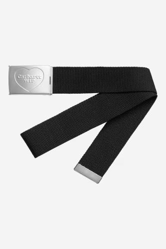 G�rtel Carhartt WIP Heart Clip black silver