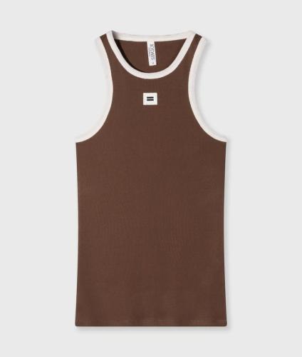 (w) Tank Top 10Days Rib Contrast truffle