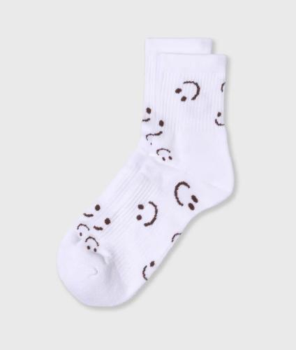 (w) Socks 10Days All-Over Smile white