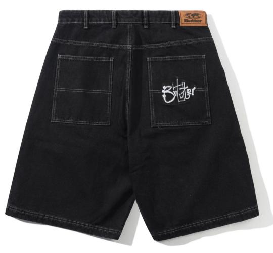Short Butter Goods Scribble Denim washed black