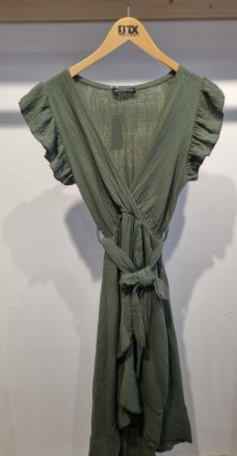 (w) Kleid Musselin 2477 khaki