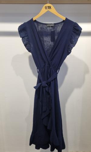 (w) Kleid Musselin 2477 marine