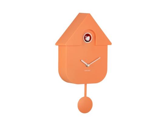 (w) Kuckucksuhr Modern bright orange