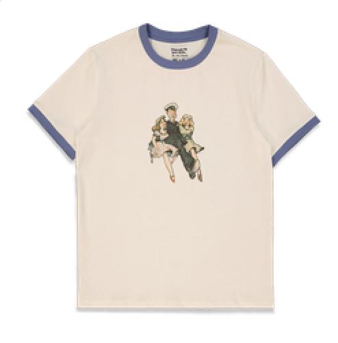 T-Shirt The Loose Company Sailor Ringer white