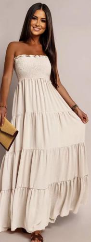 (w) Dress 2596 beige