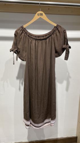 (w) Kleid 250008 boho braun rose