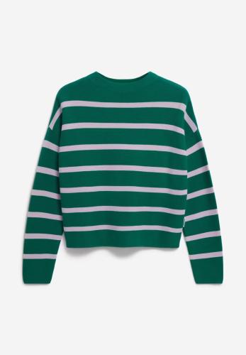 (w) Sweater Armedangels Merinaa Stripes emerald green ice grape