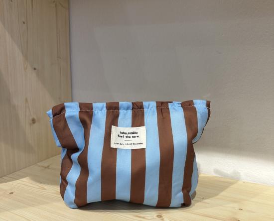 Kosmetiktasche sozakka blau/braun
