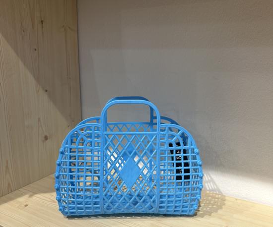 (w) Retro Basket small light blue