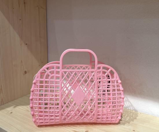 (w) Retro Basket small pink