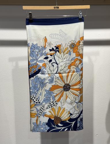 (w) Tuch Flower blu