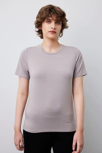 (w) T-Shirt Movesgood Anna dark taupe