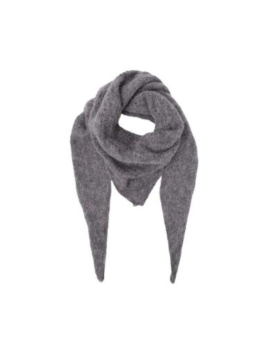 (w) Miniscarf Black Colour BCDELL grey melange