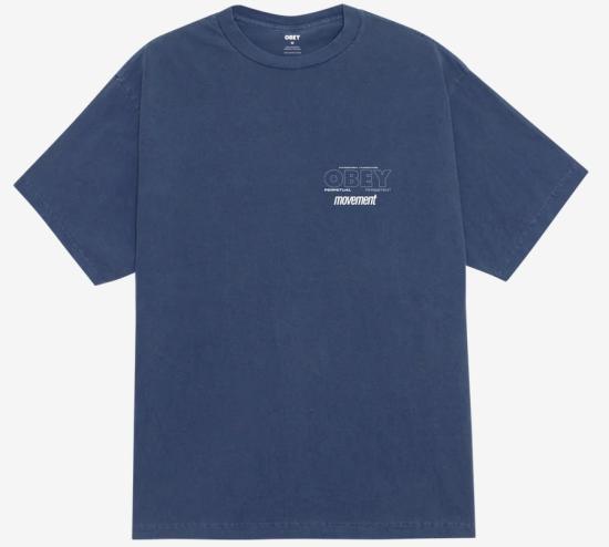 T-Shirt OBEY Persistant Movement pigment dark denim