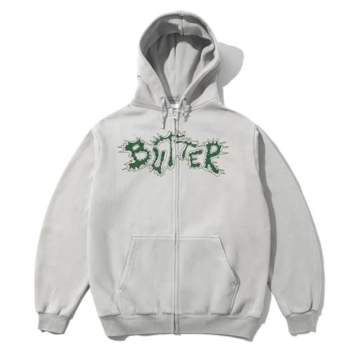 Zip-Hooded Butter Goods Eruption grey