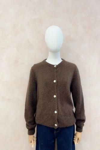(w) Cardigan 7517 marron