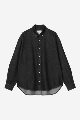 Hemd Carhartt WIP Lucas black stone washed