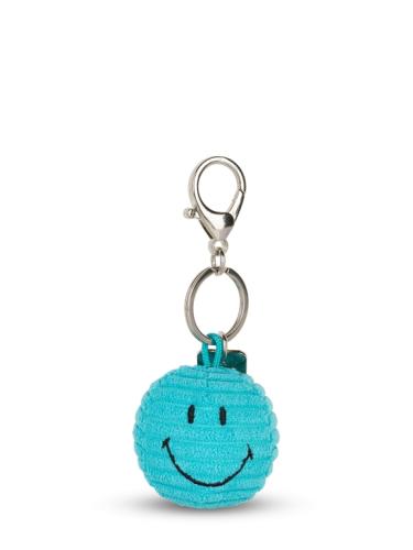 Smiley Keychain Corduroy teal
