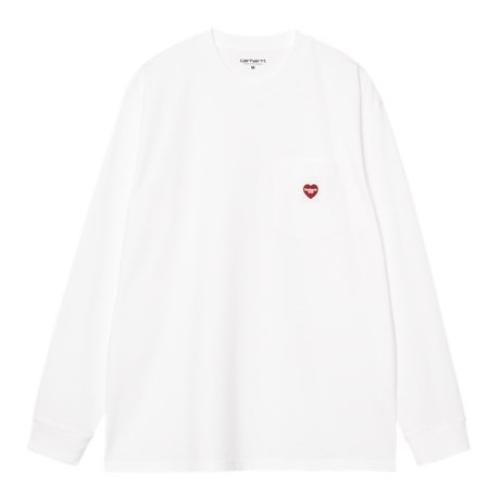 Longsleeve Carhartt WIP Pocket Heart white 