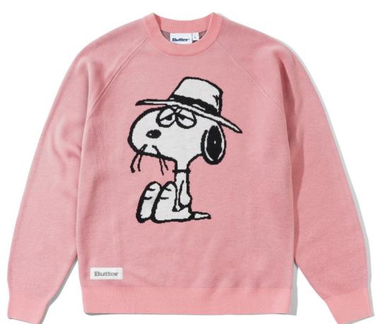 Sweater Butter Goods Spike Knit light pink
