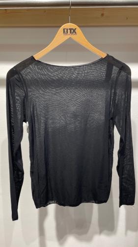 (w) Longsleeve Viskose/Cashmere black