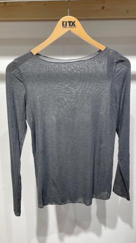 (w) Longsleeve Viskose/Cashmere grau