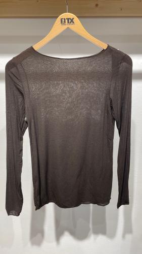 (w) Longsleeve Viskose/Cashmere schoko