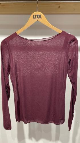 (w) Longsleeve Viskose/Cashmere bordeaux