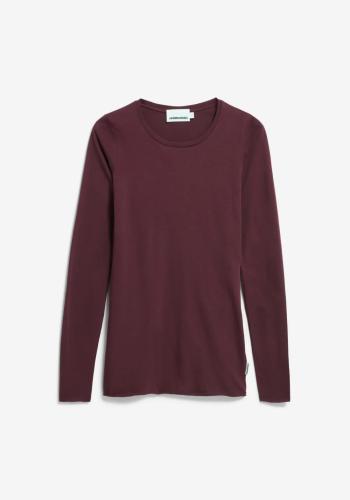 (w) Longsleeve Armedangels Einiaara soft dark cranberry