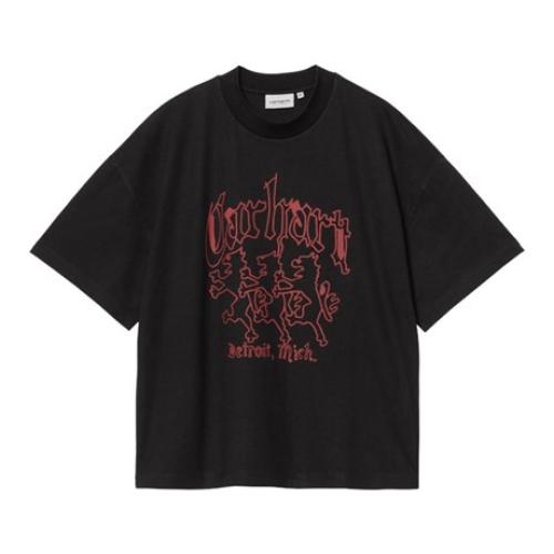 T-Shirt Carhartt WIP Hackwork black heavy stone washed