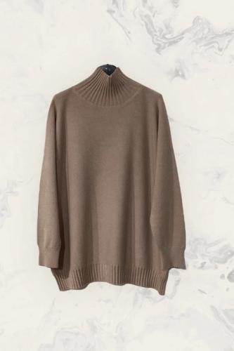 (w) Knit Sweater 37730L taupe
