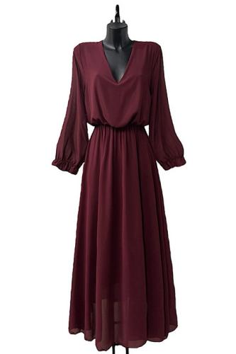 (w) Dress TH24590 bordeaux 