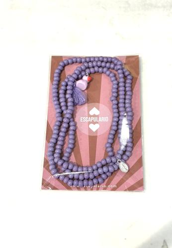 (w) Necklace Escapulario Duck lilac