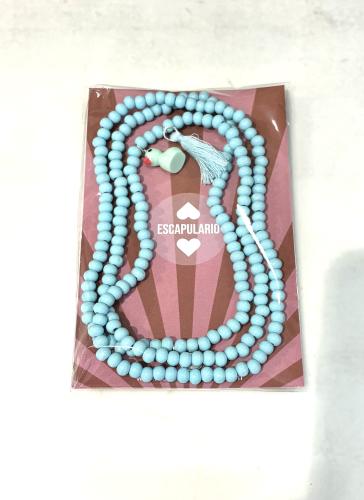 (w) Necklace Escapulario Duck light blue